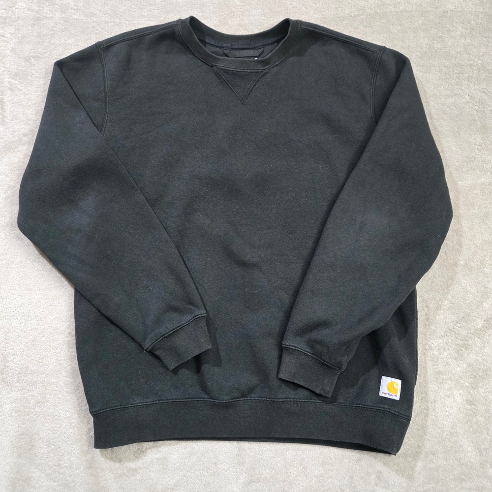 Carhartt Loose Fit Crewneck Sweatshirt Mens Large Black Workwear Heavyweight